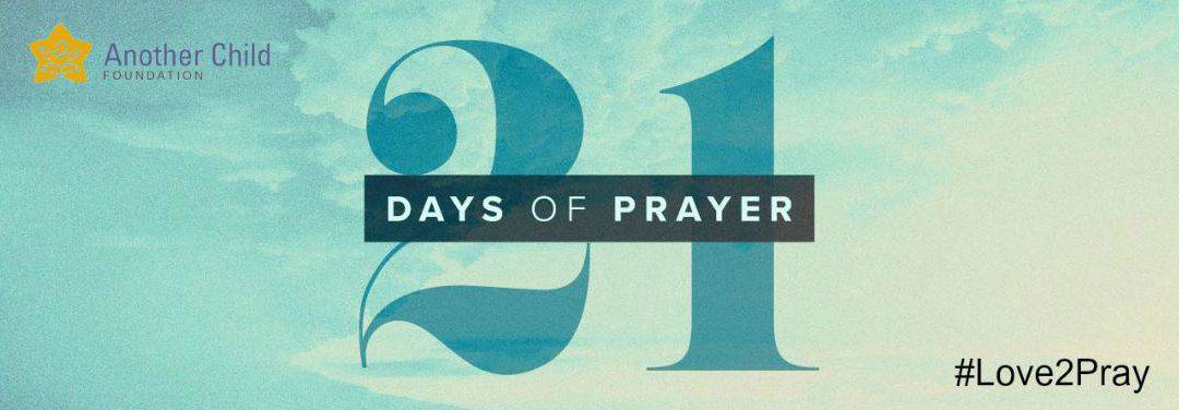 21 Days of Prayer is almost here!